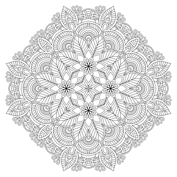 Mandala Elementos Decorativos Étnicos Fondo Dibujado Mano — Vector de stock