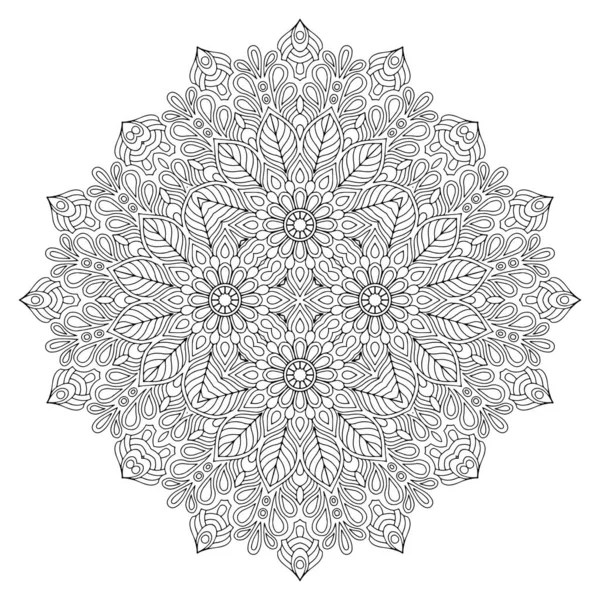 Mandala Elementos Decorativos Étnicos Fondo Dibujado Mano — Archivo Imágenes Vectoriales