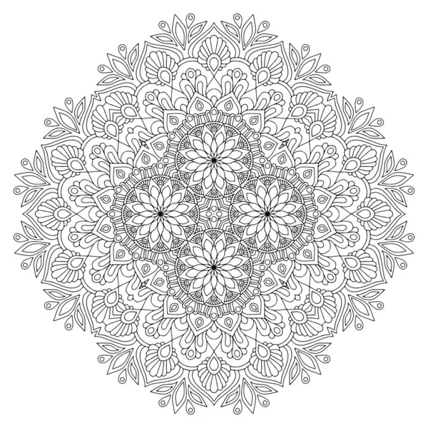 Mandala Elementos Decorativos Étnicos Fondo Dibujado Mano — Vector de stock