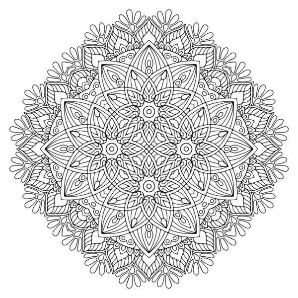 Mandala Éléments Décoratifs Ethniques Fond Dessiné Main — Image vectorielle