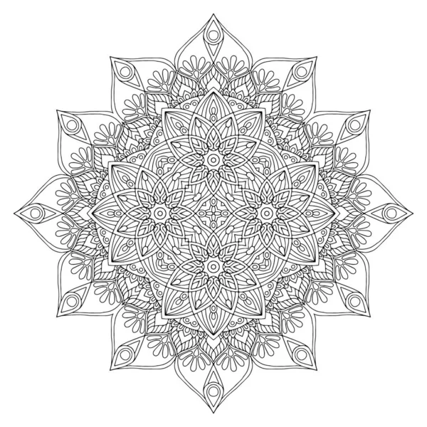 Mandala Etnische Decoratieve Elementen Handgetekende Achtergrond — Stockvector