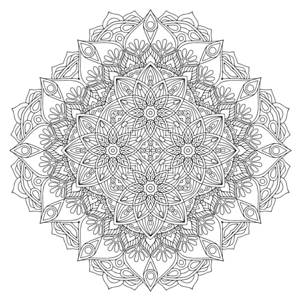 Mandala Elementos Decorativos Étnicos Fondo Dibujado Mano — Archivo Imágenes Vectoriales