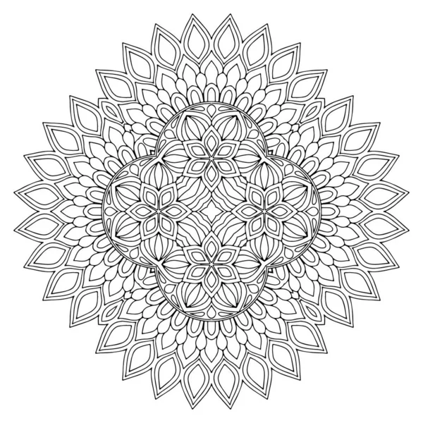 Mandala Éléments Décoratifs Ethniques Fond Dessiné Main — Image vectorielle