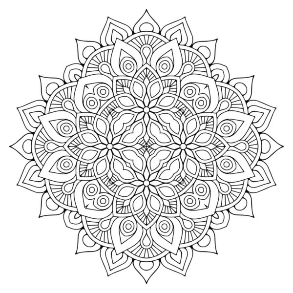 Mandala Éléments Décoratifs Ethniques Fond Dessiné Main — Image vectorielle