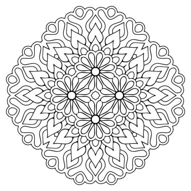 Mandala. Etnik dekoratif unsurlar. El çizimi arkaplan