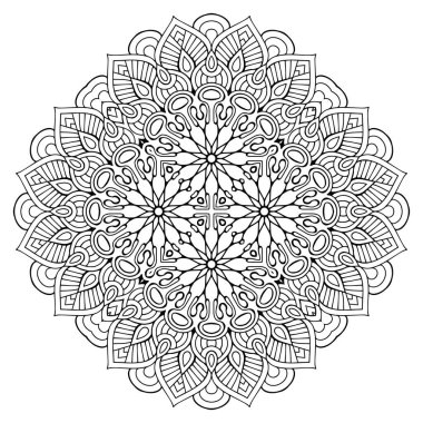 Mandala. Etnik dekoratif unsurlar. El çizimi arkaplan