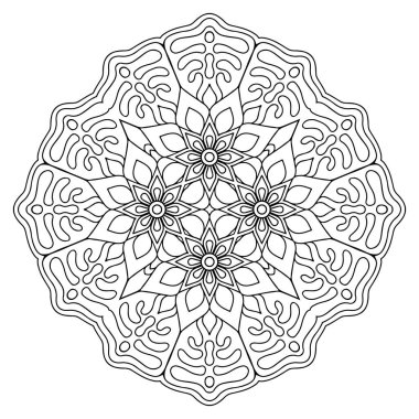 Mandala. Etnik dekoratif unsurlar. El çizimi arkaplan