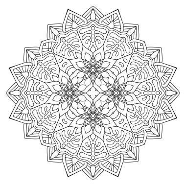 Mandala. Etnik dekoratif unsurlar. El çizimi arkaplan