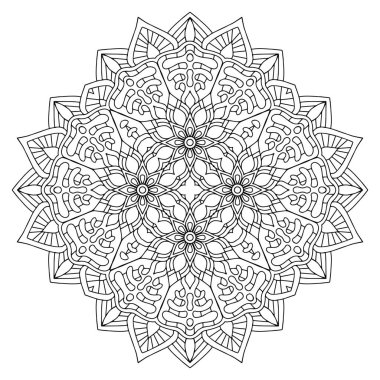 Mandala. Etnik dekoratif unsurlar. El çizimi arkaplan