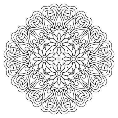 Mandala. Etnik dekoratif unsurlar. El çizimi arkaplan