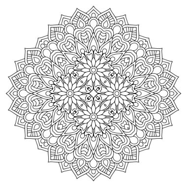 Mandala. Etnik dekoratif unsurlar. El çizimi arkaplan