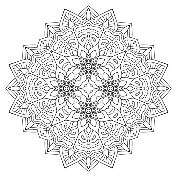 Mandala Elementos Decorativos Étnicos Fondo Dibujado Mano — Archivo Imágenes Vectoriales