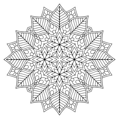 Mandala. Etnik dekoratif unsurlar. El çizimi arkaplan