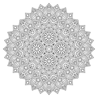 Mandala. Etnik dekoratif unsurlar. El çizimi arkaplan