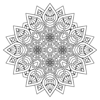 Mandala. Etnik dekoratif unsurlar. El çizimi arkaplan