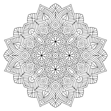 Mandala. Etnik dekoratif unsurlar. El çizimi arkaplan