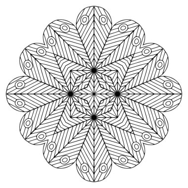 Mandala. Etnik dekoratif unsurlar. El çizimi arkaplan