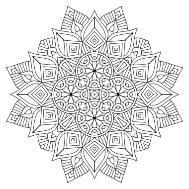 Mandala. Etnik dekoratif unsurlar. El çizimi arkaplan