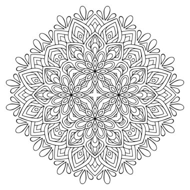 Mandala. Etnik dekoratif unsurlar. El çizimi arkaplan