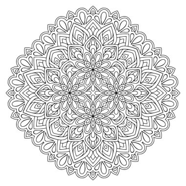 Mandala. Etnik dekoratif unsurlar. El çizimi arkaplan