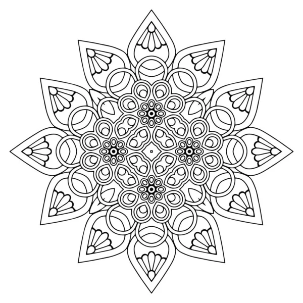 Mandala Éléments Décoratifs Ethniques Fond Dessiné Main — Image vectorielle