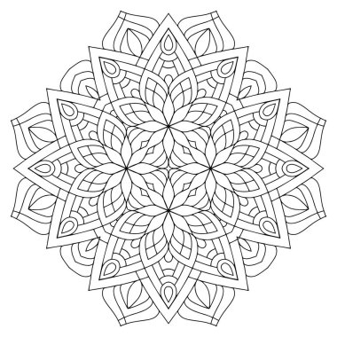 Mandala. Etnik dekoratif unsurlar. El çizimi arkaplan