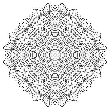 Mandala. Etnik dekoratif unsurlar. El çizimi arkaplan