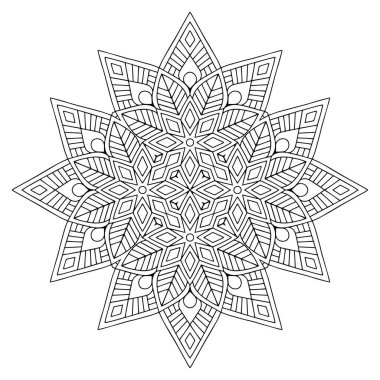 Mandala. Etnik dekoratif unsurlar. El çizimi arkaplan