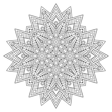 Mandala. Etnik dekoratif unsurlar. El çizimi arkaplan