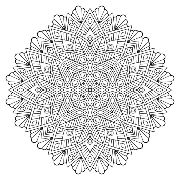 Mandala Elementos Decorativos Étnicos Fondo Dibujado Mano — Archivo Imágenes Vectoriales