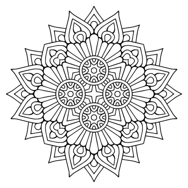 Mandala Ethnic Decorative Elements Hand Drawn Background — Stock Vector