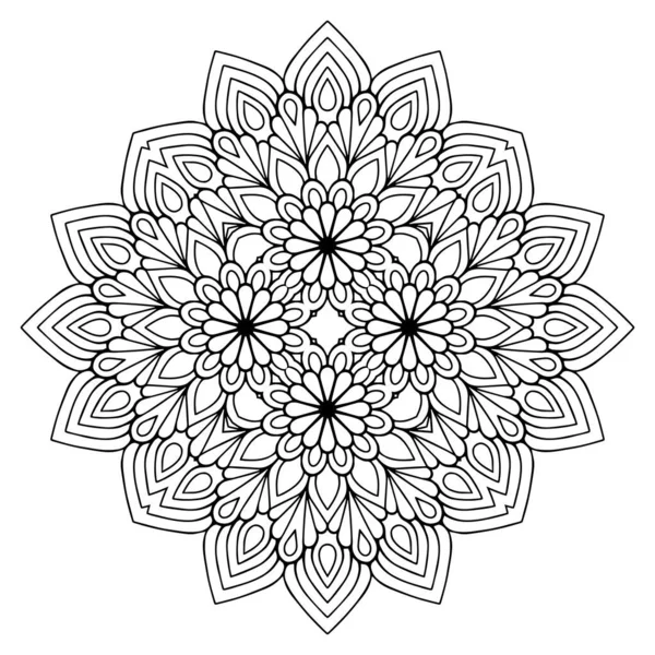 Mandala Ethnische Zierelemente Handgezeichneter Hintergrund Stockillustration