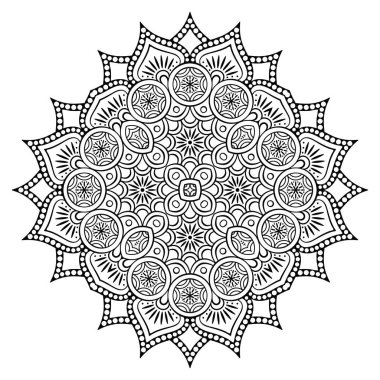 Mandala. Etnik dekoratif unsurlar. El çizimi arkaplan