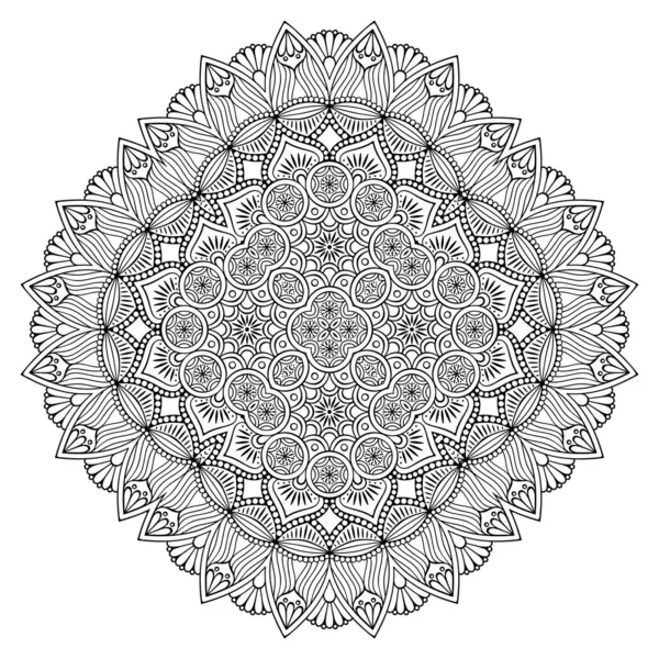 Mandala Éléments Décoratifs Ethniques Fond Dessiné Main — Image vectorielle