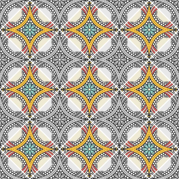 Seamless Pattern Vintage Decorative Elements Pattern — Stock Vector