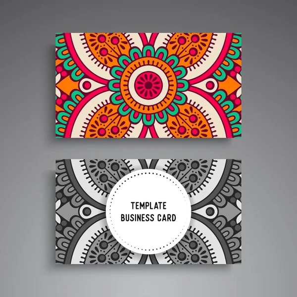 Cartão Visita Vintage Mandala Elementos Decorativos —  Vetores de Stock