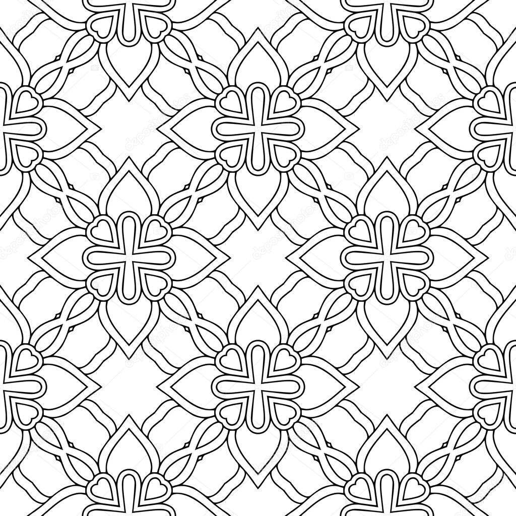 Seamless ornamental pattern. Vintage decorative elements