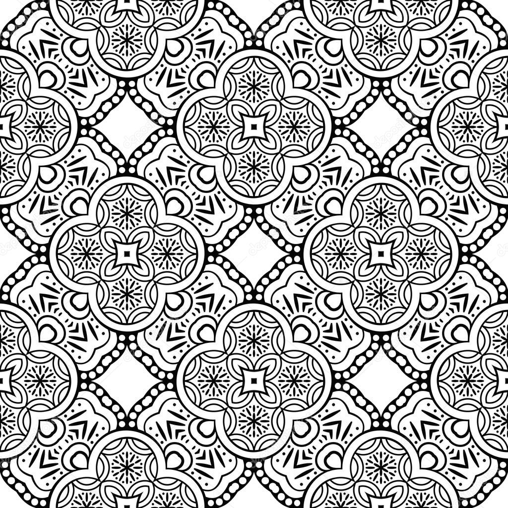 Seamless ornamental pattern. Vintage decorative elements