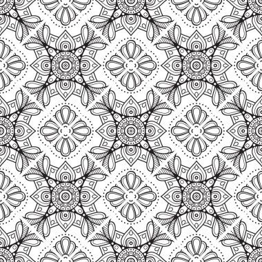 Tek renkli renk vektöründe lüks mandala tasarım arka planı