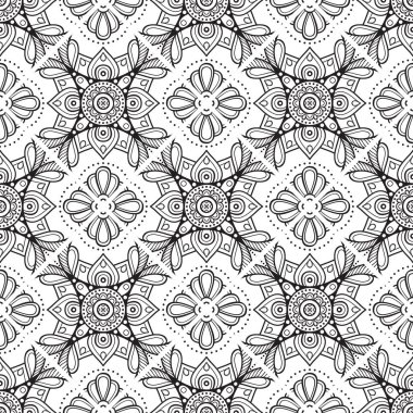 Tek renkli renk vektöründe lüks mandala tasarım arka planı