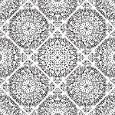 Tek renkli renk vektöründe lüks mandala tasarım arka planı