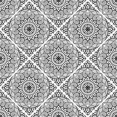 Tek renkli renk vektöründe lüks mandala tasarım arka planı