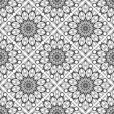 Tek renkli renk vektöründe lüks mandala tasarım arka planı