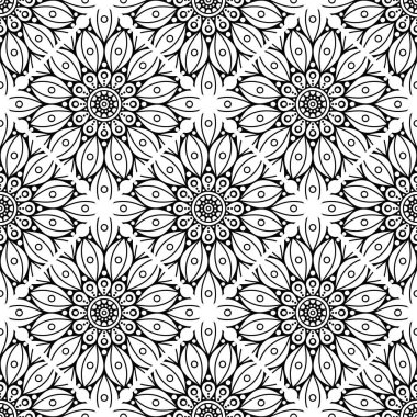 Tek renkli renk vektöründe lüks mandala tasarım arka planı