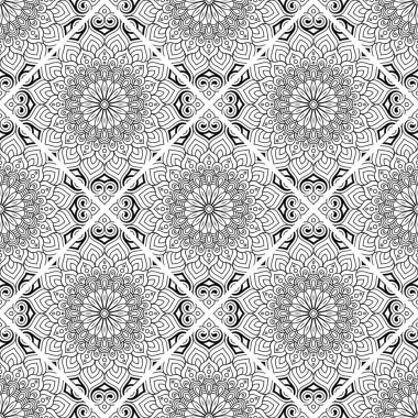 Tek renkli renk vektöründe lüks mandala tasarım arka planı