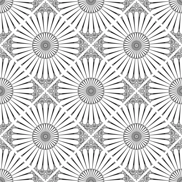 Lyx Prydnad Mandala Design Bakgrund Monokrom Färg Vektor Stockillustration