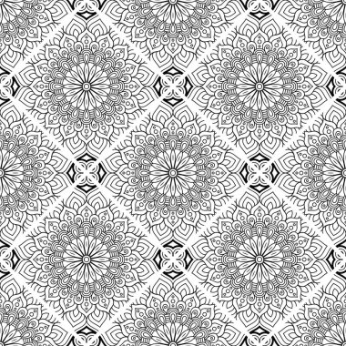 Tek renkli renk vektöründe lüks mandala tasarım arka planı