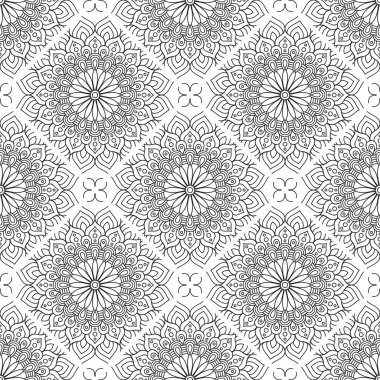 Tek renkli renk vektöründe lüks mandala tasarım arka planı