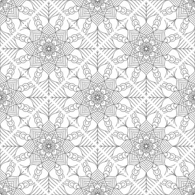 Tek renkli renk vektöründe lüks mandala tasarım arka planı