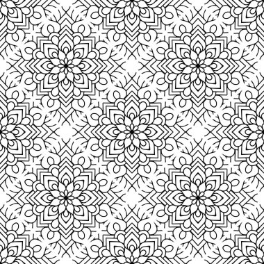 Tek renkli renk vektöründe lüks mandala tasarım arka planı